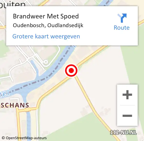 Locatie op kaart van de 112 melding: Brandweer Met Spoed Naar Oudenbosch, Oudlandsedijk op 31 maart 2024 05:58