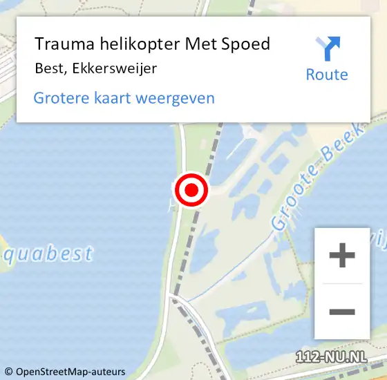Locatie op kaart van de 112 melding: Trauma helikopter Met Spoed Naar Best, Ekkersweijer op 31 maart 2024 11:33
