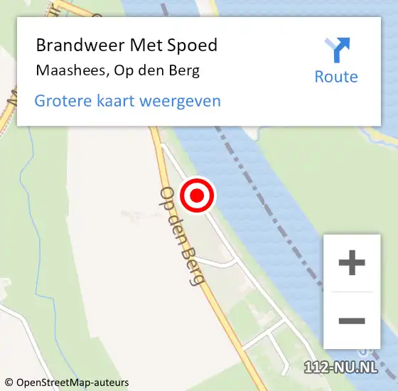 Locatie op kaart van de 112 melding: Brandweer Met Spoed Naar Maashees, Op den Berg op 31 maart 2024 18:45