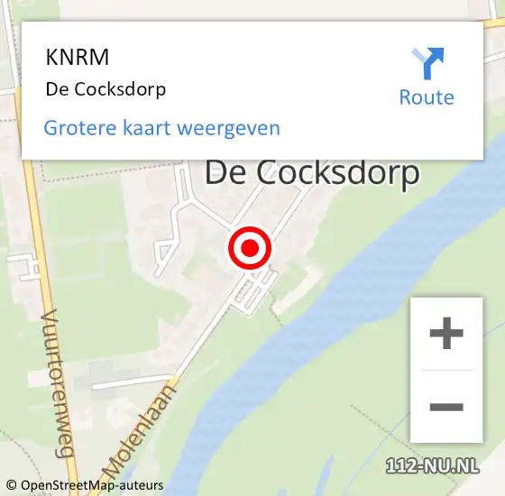 Locatie op kaart van de 112 melding: KNRM De Cocksdorp op 30 september 2014 21:50
