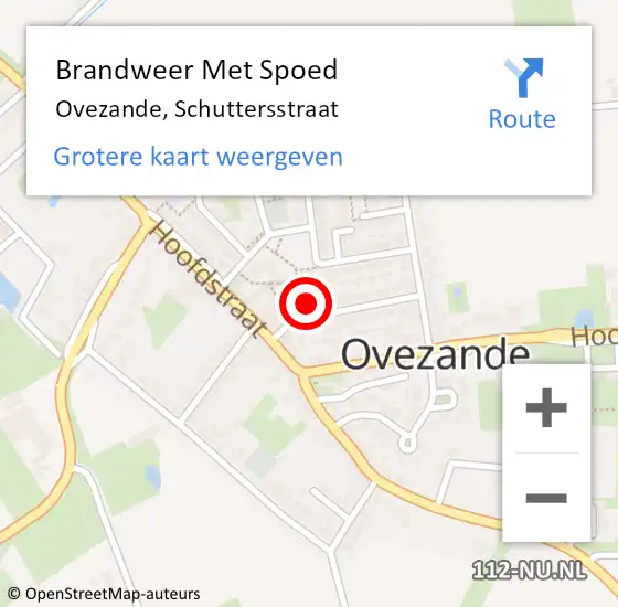 Locatie op kaart van de 112 melding: Brandweer Met Spoed Naar Ovezande, Schuttersstraat op 31 maart 2024 20:31
