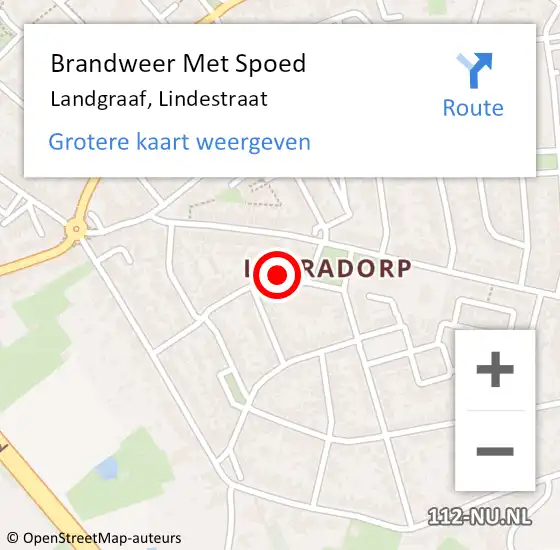 Locatie op kaart van de 112 melding: Brandweer Met Spoed Naar Landgraaf, Lindestraat op 31 maart 2024 21:39