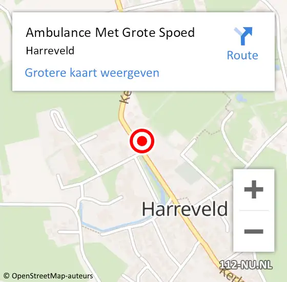 Locatie op kaart van de 112 melding: Ambulance Met Grote Spoed Naar Harreveld op 31 maart 2024 22:35