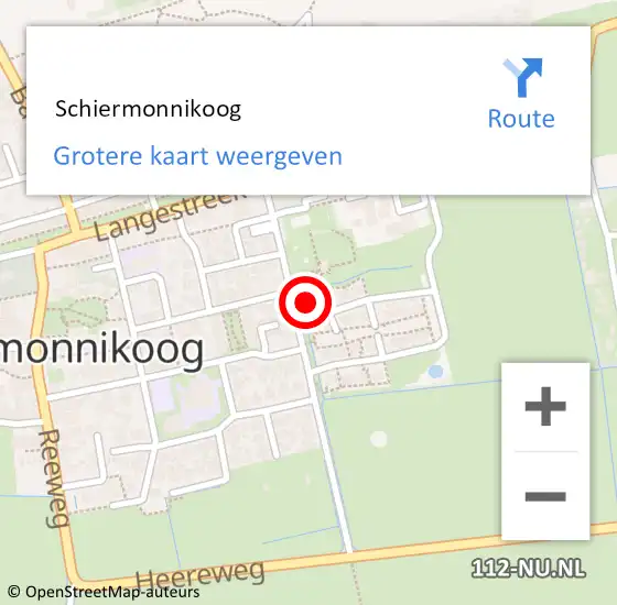 Locatie op kaart van de 112 melding:  Schiermonnikoog op 1 april 2024 10:54