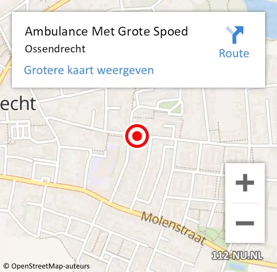 Locatie op kaart van de 112 melding: Ambulance Met Grote Spoed Naar Ossendrecht op 1 april 2024 12:54