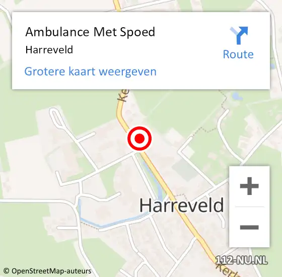 Locatie op kaart van de 112 melding: Ambulance Met Spoed Naar Harreveld op 1 april 2024 21:47