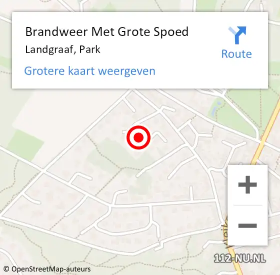 Locatie op kaart van de 112 melding: Brandweer Met Grote Spoed Naar Landgraaf, Park op 2 april 2024 09:03