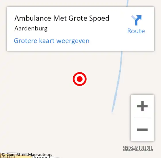 Locatie op kaart van de 112 melding: Ambulance Met Grote Spoed Naar Aardenburg op 2 april 2024 12:23
