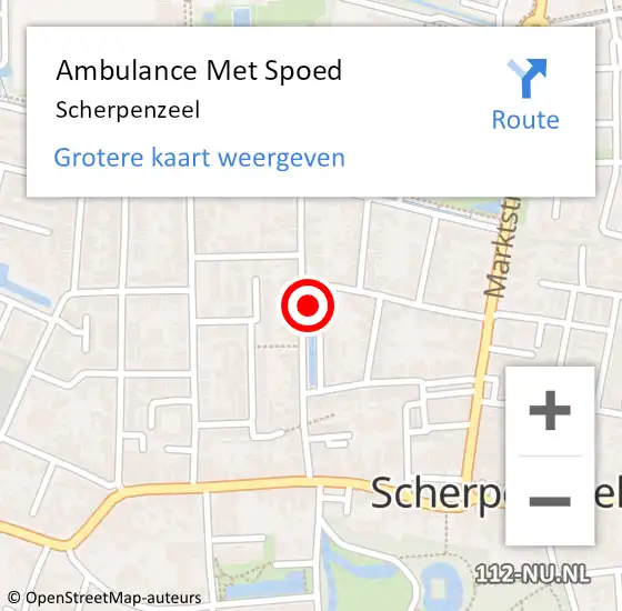 Locatie op kaart van de 112 melding: Ambulance Met Spoed Naar Scherpenzeel op 2 april 2024 12:44