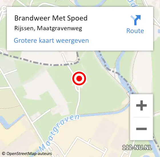 Locatie op kaart van de 112 melding: Brandweer Met Spoed Naar Rijssen, Maatgravenweg op 2 april 2024 13:27