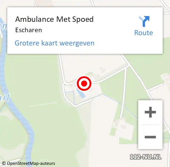 Locatie op kaart van de 112 melding: Ambulance Met Spoed Naar Escharen op 2 april 2024 14:06
