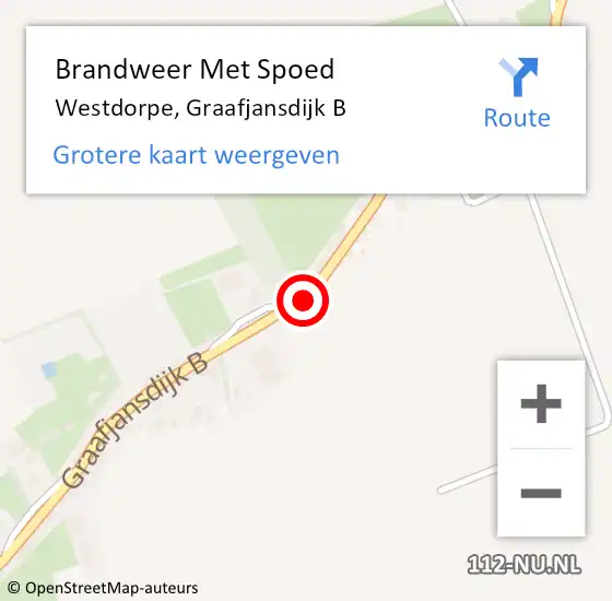 Locatie op kaart van de 112 melding: Brandweer Met Spoed Naar Westdorpe, Graafjansdijk B op 2 april 2024 16:34