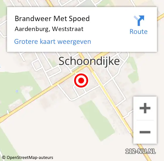 Locatie op kaart van de 112 melding: Brandweer Met Spoed Naar Aardenburg, Weststraat op 2 april 2024 17:13