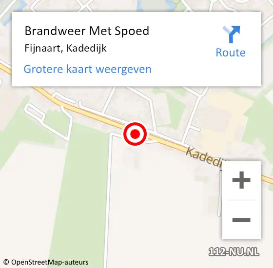 Locatie op kaart van de 112 melding: Brandweer Met Spoed Naar Fijnaart, Kadedijk op 2 april 2024 21:39
