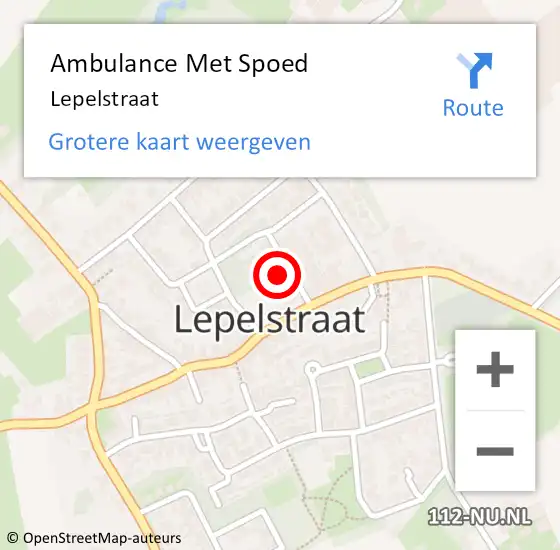 Locatie op kaart van de 112 melding: Ambulance Met Spoed Naar Lepelstraat op 3 april 2024 07:21
