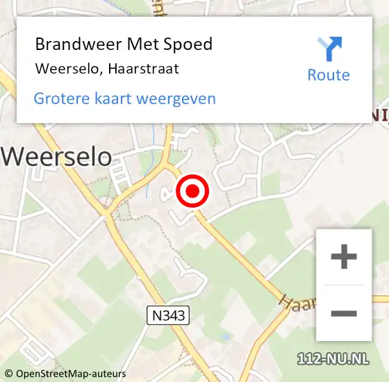 Locatie op kaart van de 112 melding: Brandweer Met Spoed Naar Weerselo, Haarstraat op 3 april 2024 08:38