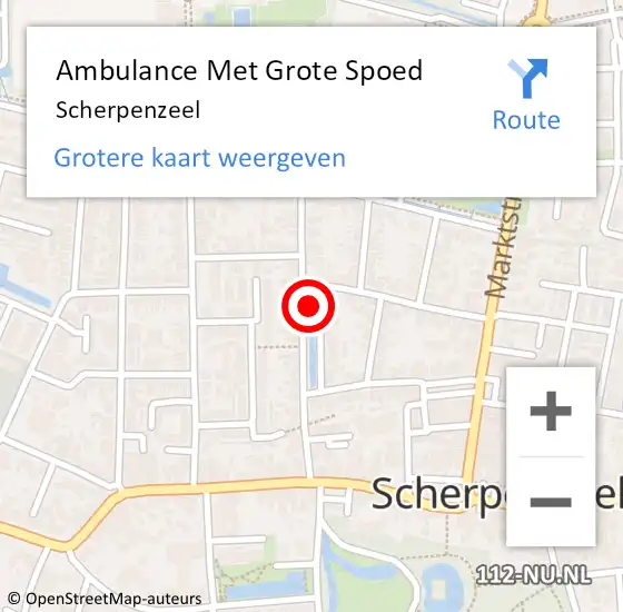 Locatie op kaart van de 112 melding: Ambulance Met Grote Spoed Naar Scherpenzeel op 3 april 2024 09:41