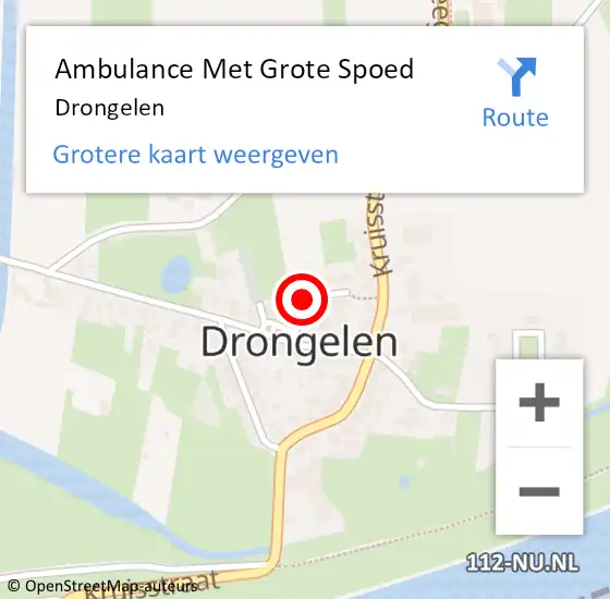 Locatie op kaart van de 112 melding: Ambulance Met Grote Spoed Naar Drongelen op 3 april 2024 09:46