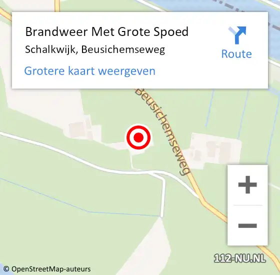Locatie op kaart van de 112 melding: Brandweer Met Grote Spoed Naar Schalkwijk, Beusichemseweg op 3 april 2024 18:24