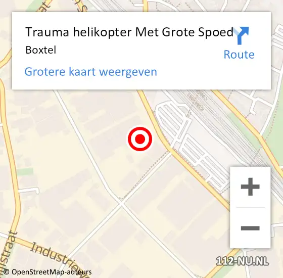 Locatie op kaart van de 112 melding: Trauma helikopter Met Grote Spoed Naar Boxtel op 3 april 2024 19:17