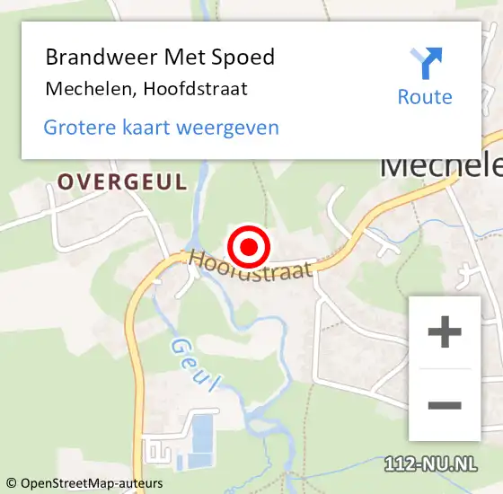 Locatie op kaart van de 112 melding: Brandweer Met Spoed Naar Mechelen, Hoofdstraat op 4 april 2024 03:21