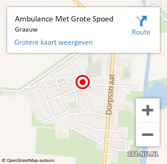 Locatie op kaart van de 112 melding: Ambulance Met Grote Spoed Naar Graauw op 4 april 2024 11:01