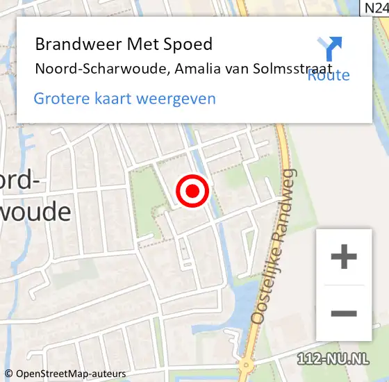 Locatie op kaart van de 112 melding: Brandweer Met Spoed Naar Noord-Scharwoude, Amalia van Solmsstraat op 4 april 2024 12:02