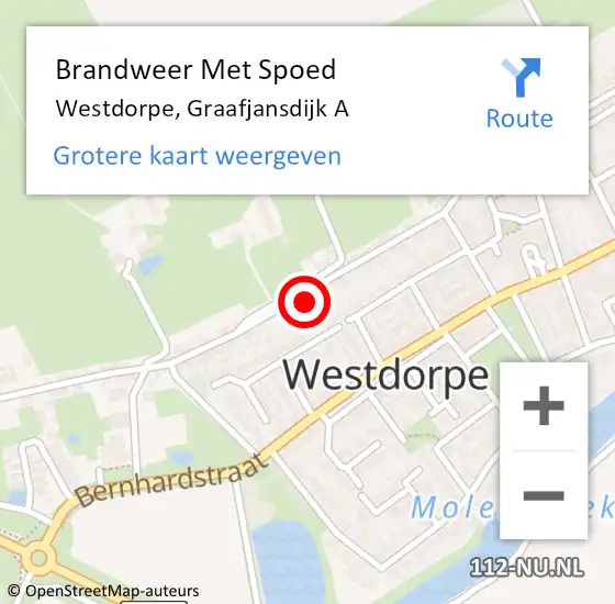 Locatie op kaart van de 112 melding: Brandweer Met Spoed Naar Westdorpe, Graafjansdijk A op 4 april 2024 13:16