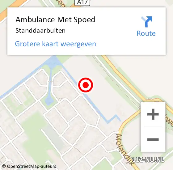 Locatie op kaart van de 112 melding: Ambulance Met Spoed Naar Standdaarbuiten op 4 april 2024 13:51