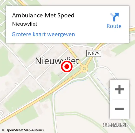 Locatie op kaart van de 112 melding: Ambulance Met Spoed Naar Nieuwvliet op 4 april 2024 23:16