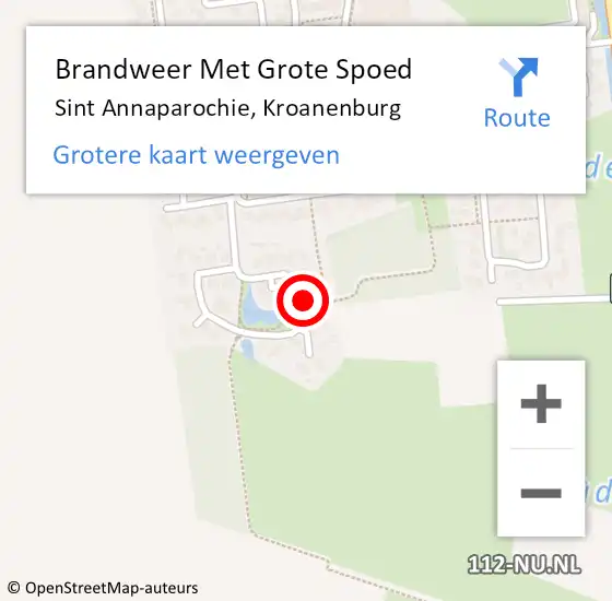 Locatie op kaart van de 112 melding: Brandweer Met Grote Spoed Naar Sint Annaparochie, Kroanenburg op 5 april 2024 01:40