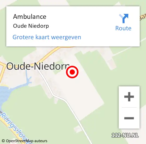 Locatie op kaart van de 112 melding: Ambulance Oude Niedorp op 5 april 2024 07:18