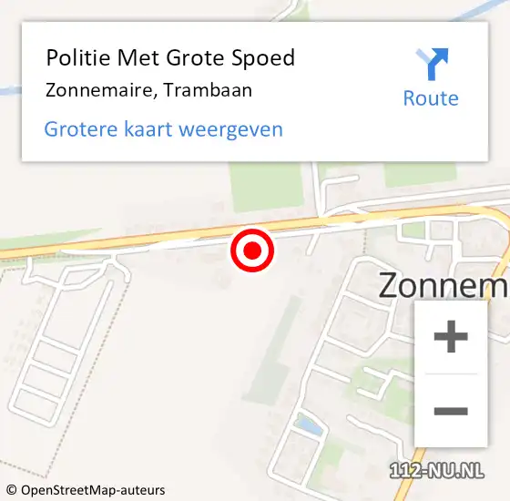 Locatie op kaart van de 112 melding: Politie Met Grote Spoed Naar Zonnemaire, Trambaan op 5 april 2024 12:47