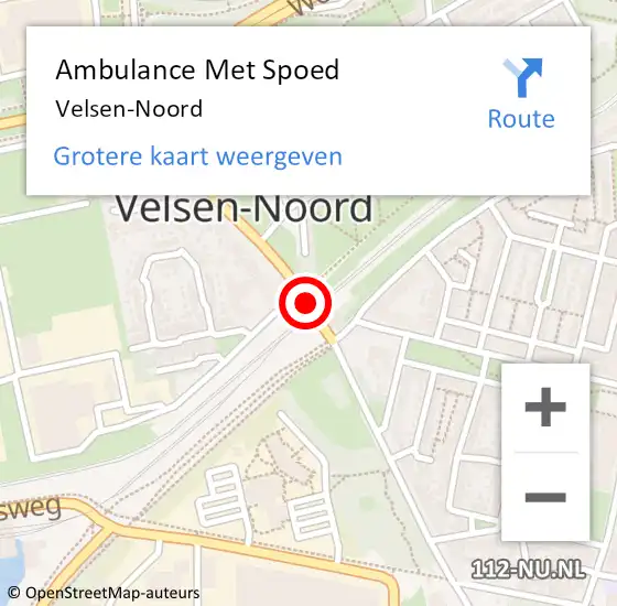 Locatie op kaart van de 112 melding: Ambulance Met Spoed Naar Velsen-Noord op 5 april 2024 15:04
