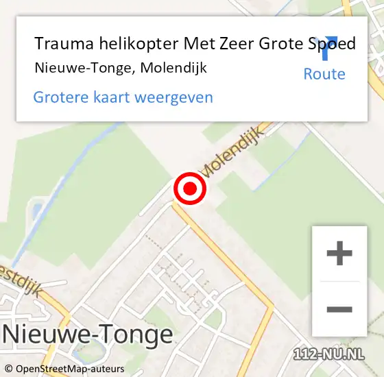 Locatie op kaart van de 112 melding: Trauma helikopter Met Zeer Grote Spoed Naar Nieuwe-Tonge, Molendijk op 5 april 2024 16:05
