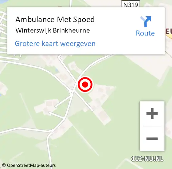 Locatie op kaart van de 112 melding: Ambulance Met Spoed Naar Winterswijk Brinkheurne op 5 april 2024 17:22
