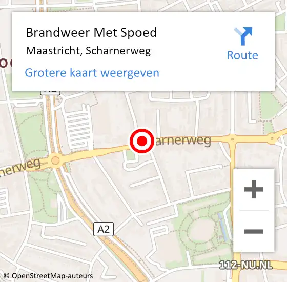 Locatie op kaart van de 112 melding: Brandweer Met Spoed Naar Maastricht, Scharnerweg op 6 april 2024 03:05