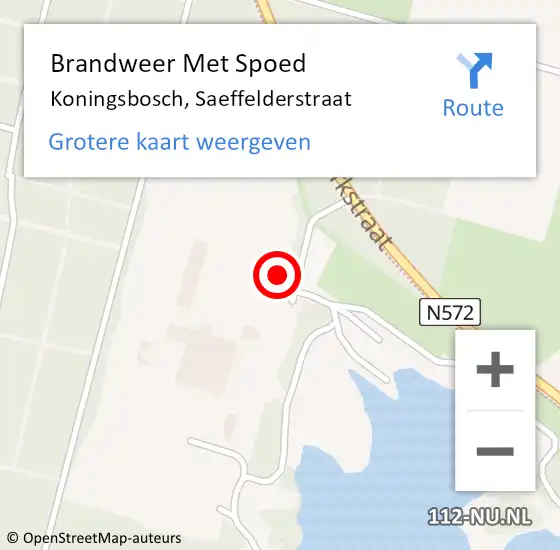 Locatie op kaart van de 112 melding: Brandweer Met Spoed Naar Koningsbosch, Saeffelderstraat op 6 april 2024 09:20