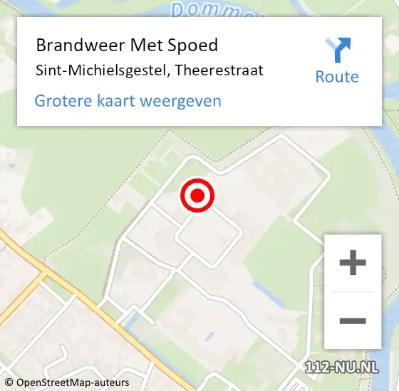 Locatie op kaart van de 112 melding: Brandweer Met Spoed Naar Sint-Michielsgestel, Theerestraat op 6 april 2024 11:26