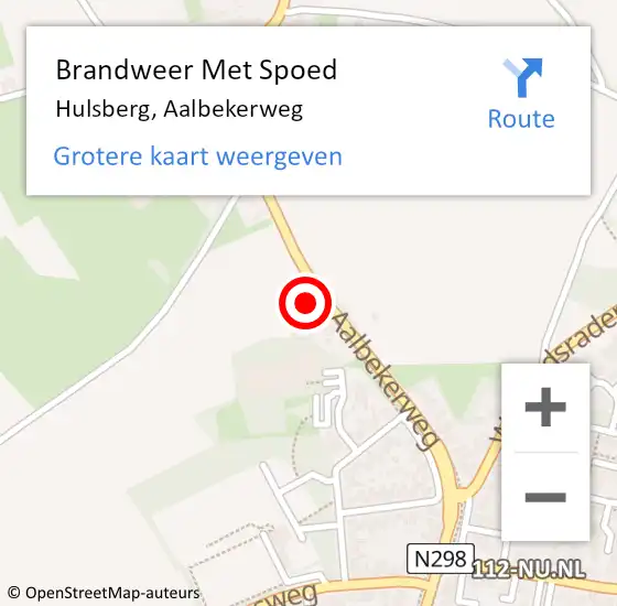 Locatie op kaart van de 112 melding: Brandweer Met Spoed Naar Hulsberg, Aalbekerweg op 6 april 2024 11:40