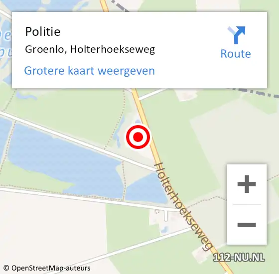 Locatie op kaart van de 112 melding: Politie Groenlo, Holterhoekseweg op 6 april 2024 16:06