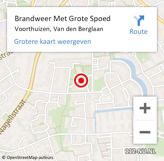 Locatie op kaart van de 112 melding: Brandweer Met Grote Spoed Naar Voorthuizen, Van den Berglaan op 6 april 2024 16:57