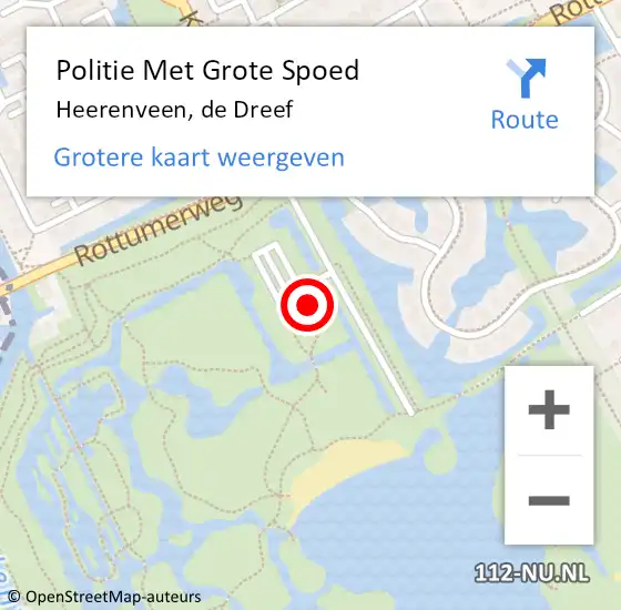 Locatie op kaart van de 112 melding: Politie Met Grote Spoed Naar Heerenveen, de Dreef op 6 april 2024 17:32