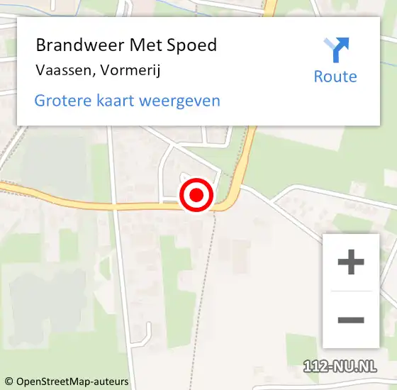 Locatie op kaart van de 112 melding: Brandweer Met Spoed Naar Vaassen, Vormerij op 6 april 2024 17:55
