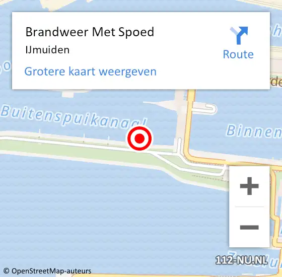 Locatie op kaart van de 112 melding: Brandweer Met Spoed Naar IJmuiden op 6 april 2024 18:03