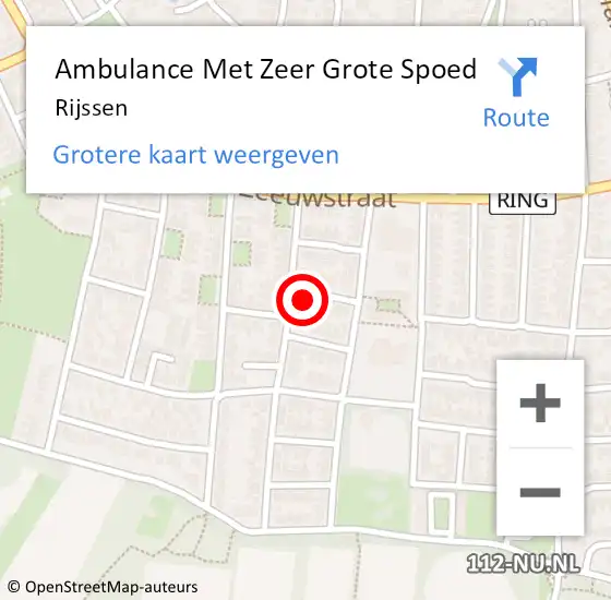 Locatie op kaart van de 112 melding: Ambulance Met Zeer Grote Spoed Naar Holten op 6 april 2024 19:40