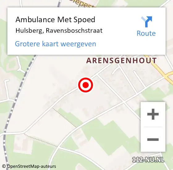 Locatie op kaart van de 112 melding: Ambulance Met Spoed Naar Hulsberg, Ravensboschstraat op 7 april 2024 09:13