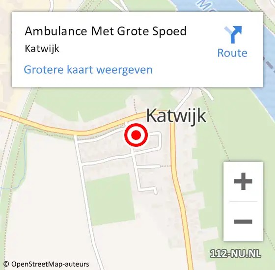 Locatie op kaart van de 112 melding: Ambulance Met Grote Spoed Naar Katwijk op 7 april 2024 09:29