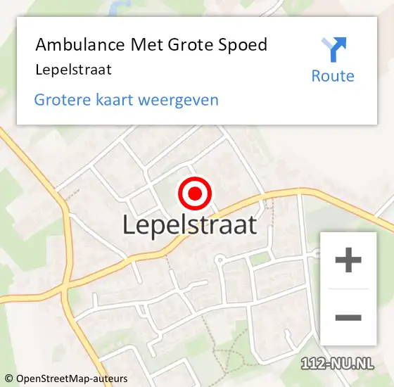 Locatie op kaart van de 112 melding: Ambulance Met Grote Spoed Naar Lepelstraat op 7 april 2024 09:49