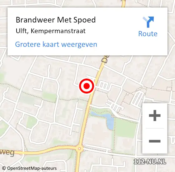 Locatie op kaart van de 112 melding: Brandweer Met Spoed Naar Ulft, Kempermanstraat op 7 april 2024 12:06